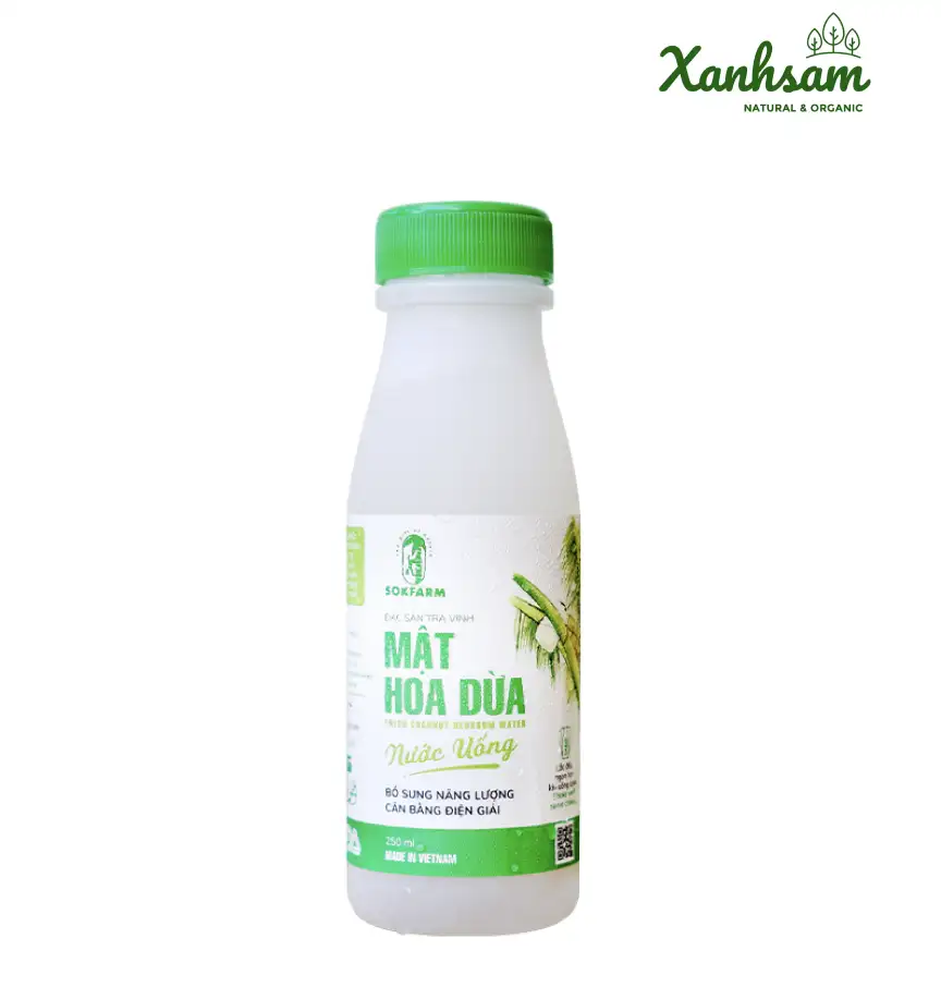 Nước uống Mật Hoa Dừa tự nhiên 250ml – SokFarm – Trà Vinh