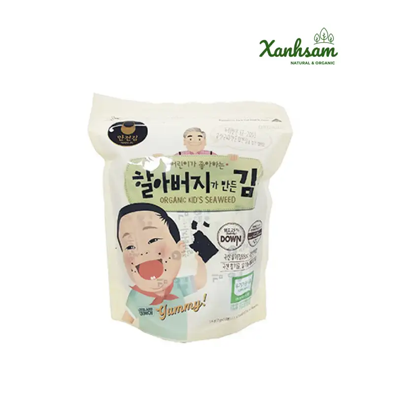 RONG BIỂN LỢI KHUẨN hữu cơ cho BÉ 56gr – ManJun Foods – Hàn Quốc